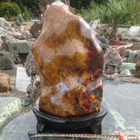 青森産 錦石 鑑賞石 原石 パワーストーン 鉱物 置物 オブジェ インテリア