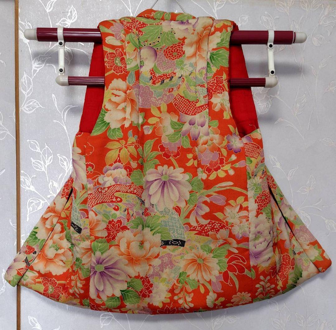 RK382アンティーク子供着物被布着丈53センチ裄丈12センチ綺麗美品