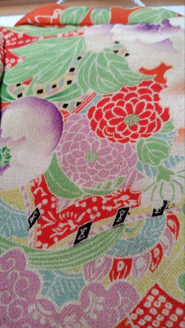 RK382アンティーク子供着物被布着丈53センチ裄丈12センチ綺麗美品