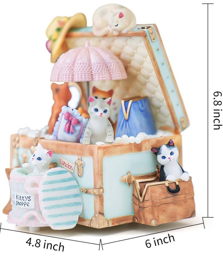 ◎オルゴール ネコちゃんデザイン 天空の城