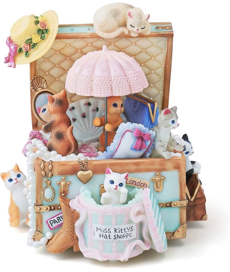 ◎オルゴール ネコちゃんデザイン 天空の城