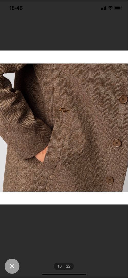 美品LACOSTE ラコステ TECH TWEED 3WAYコート