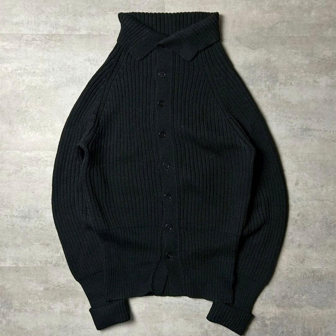 Y's Yohji Yamamoto ウール リブニットカーディガン ブラック