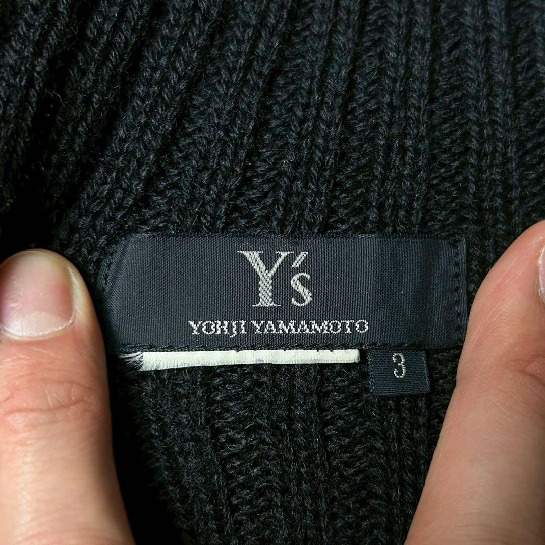 Y's Yohji Yamamoto ウール リブニットカーディガン ブラック