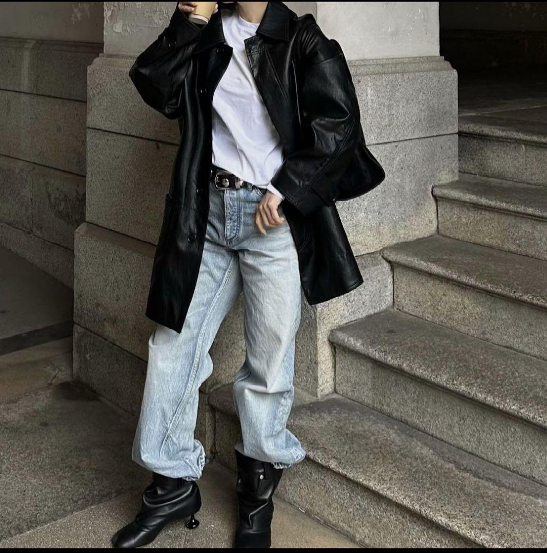 ジャケット・アウター ok.soon faux leather half coat