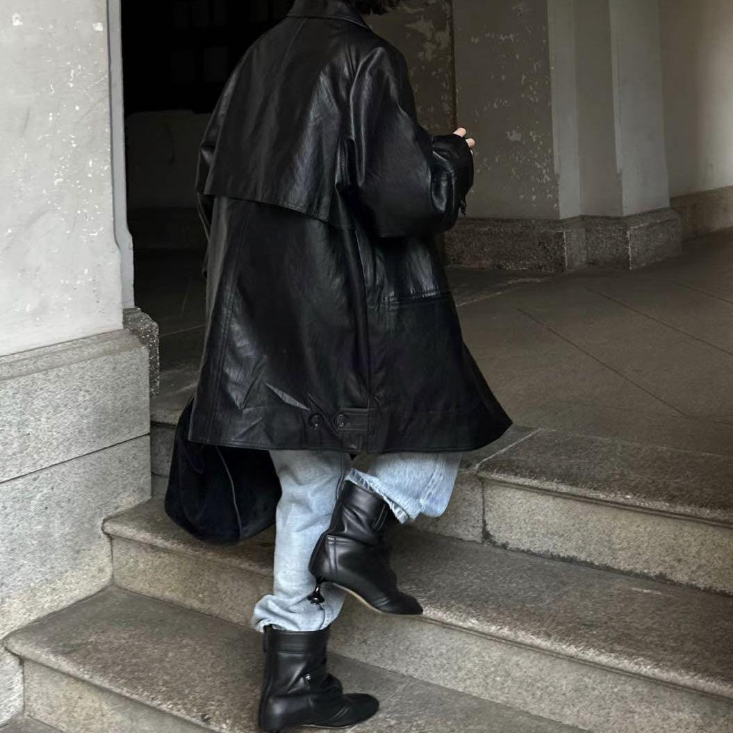 ジャケット・アウター ok.soon faux leather half coat