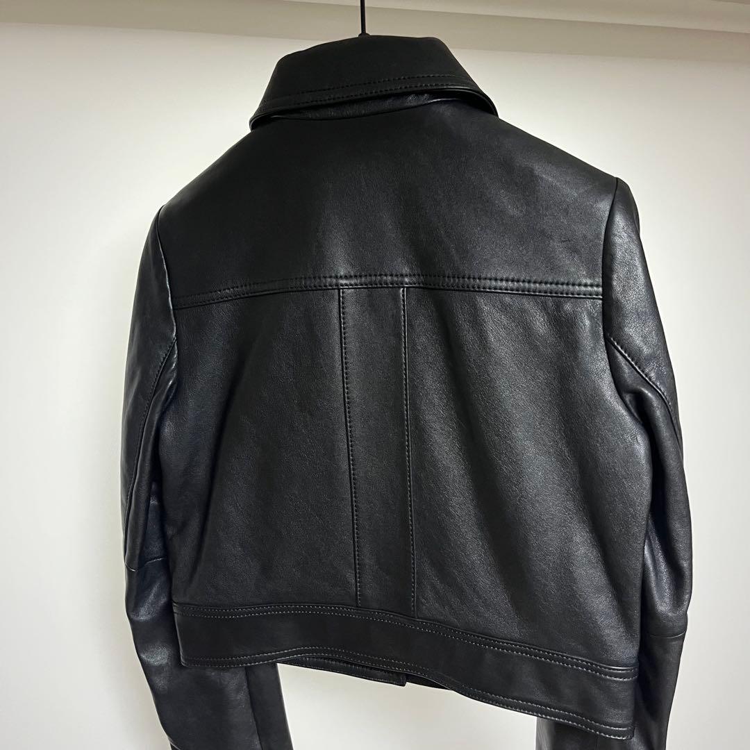極美品COACH コーチ ターンロック レザージャケット 金ボタン 黒 XS