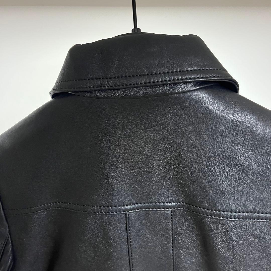 極美品COACH コーチ ターンロック レザージャケット 金ボタン 黒 XS