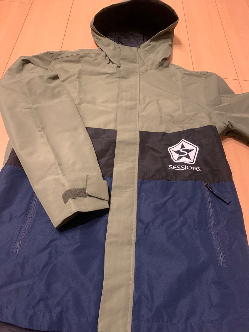 SESSIONS フード付きジャケット オリーブグリーン/ネイビー