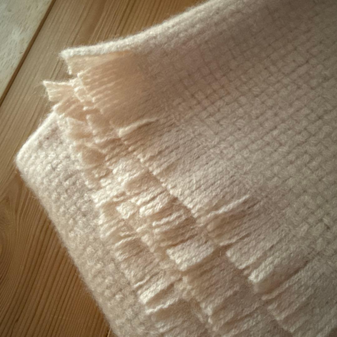 ASAUCE MELER アソースメレ カシミヤバスケットフリンジストール 大判