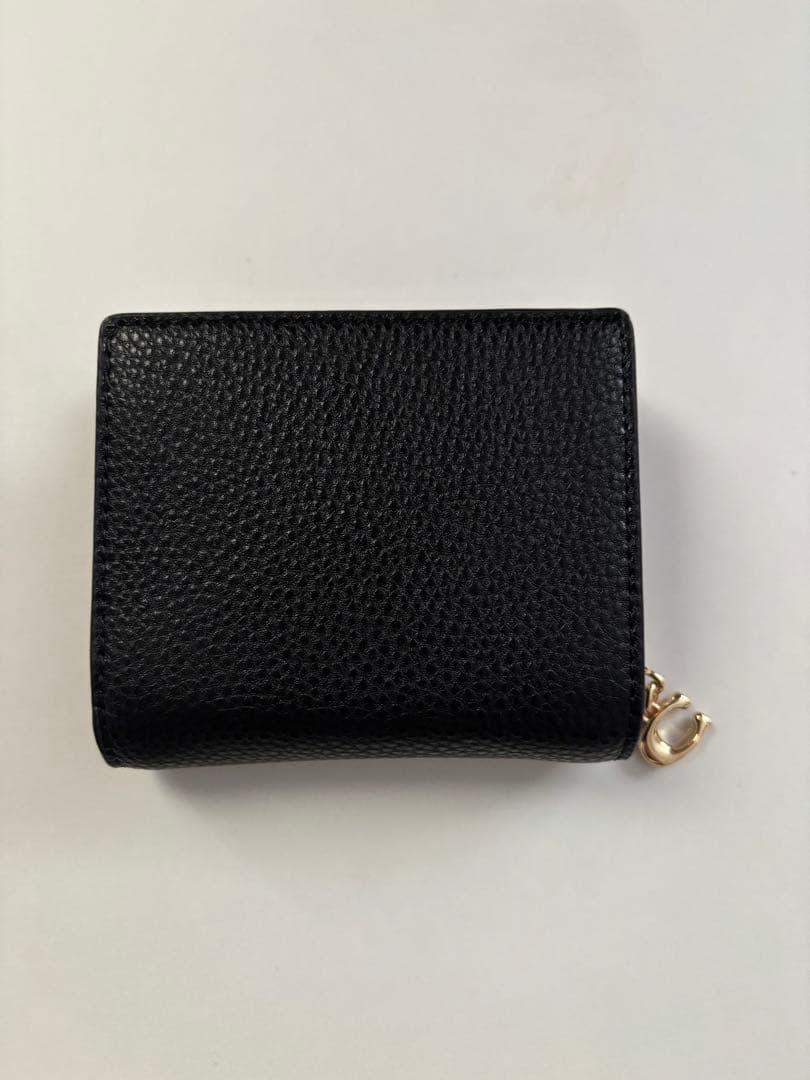 COACH 二つ折り財布 ブラック レザー