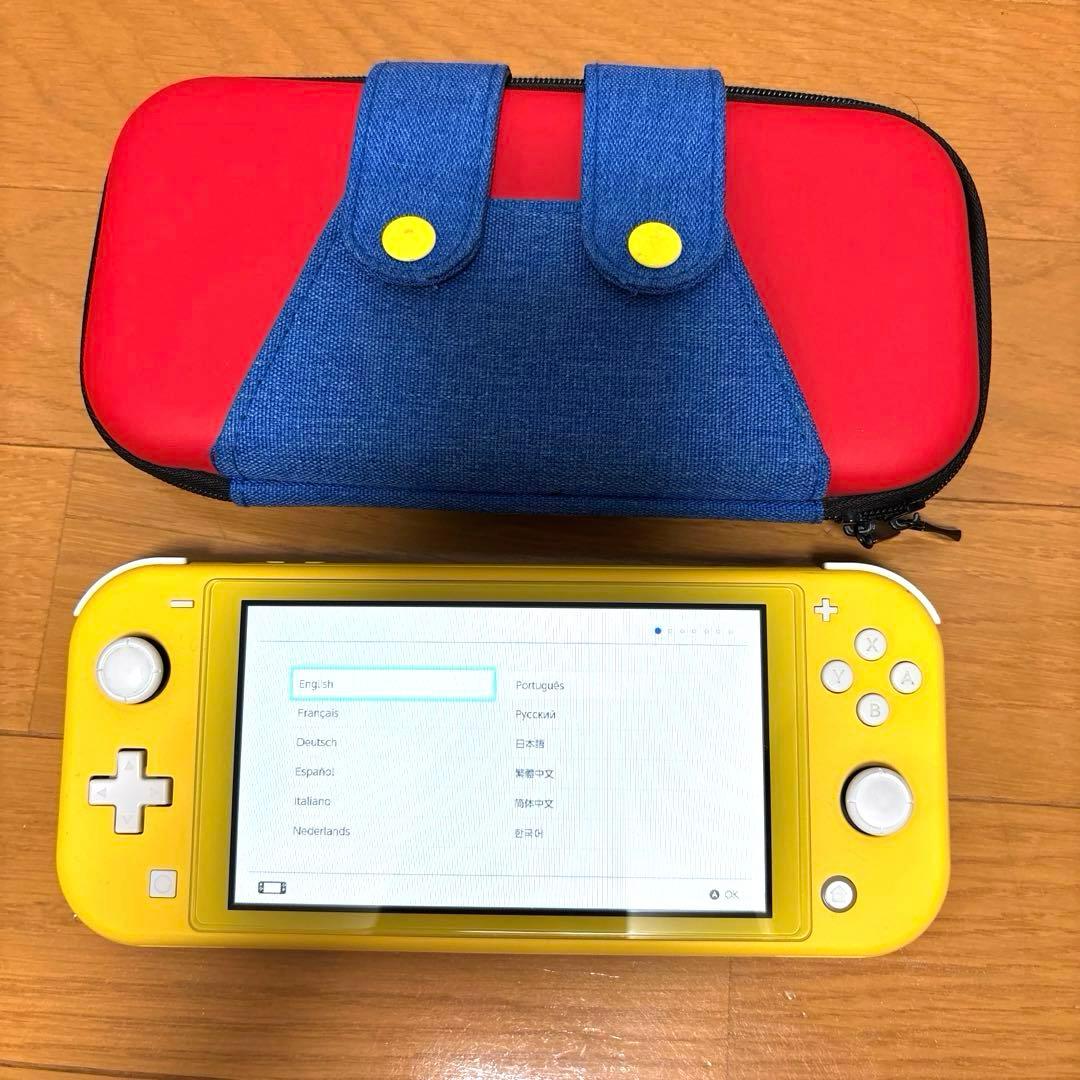 Nintendo Switch Lite イエロー　ジャンク品　ケース付き