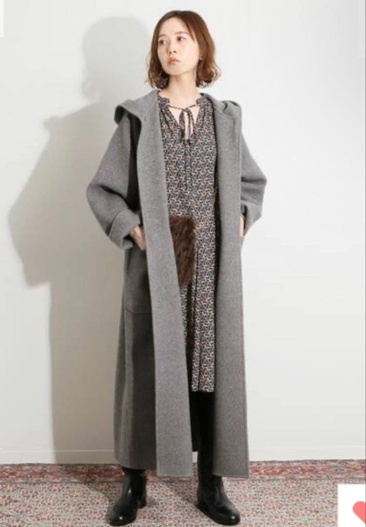 新品　IENA LA BOUCLE ダブルフェイスフードコート　イエナ