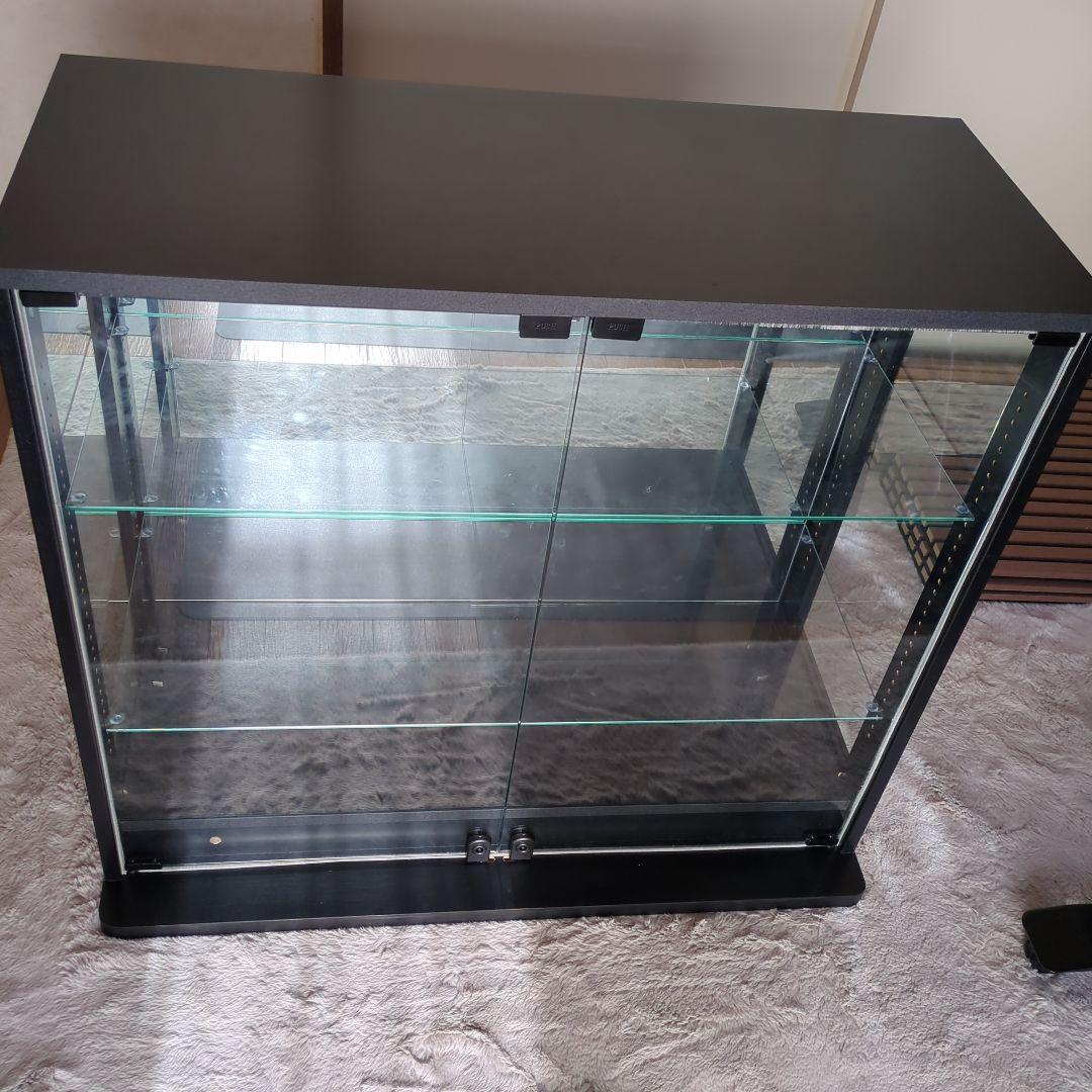 地球家具 コレクションケース DIO ワイド ロータイプ 背面ミラー付き