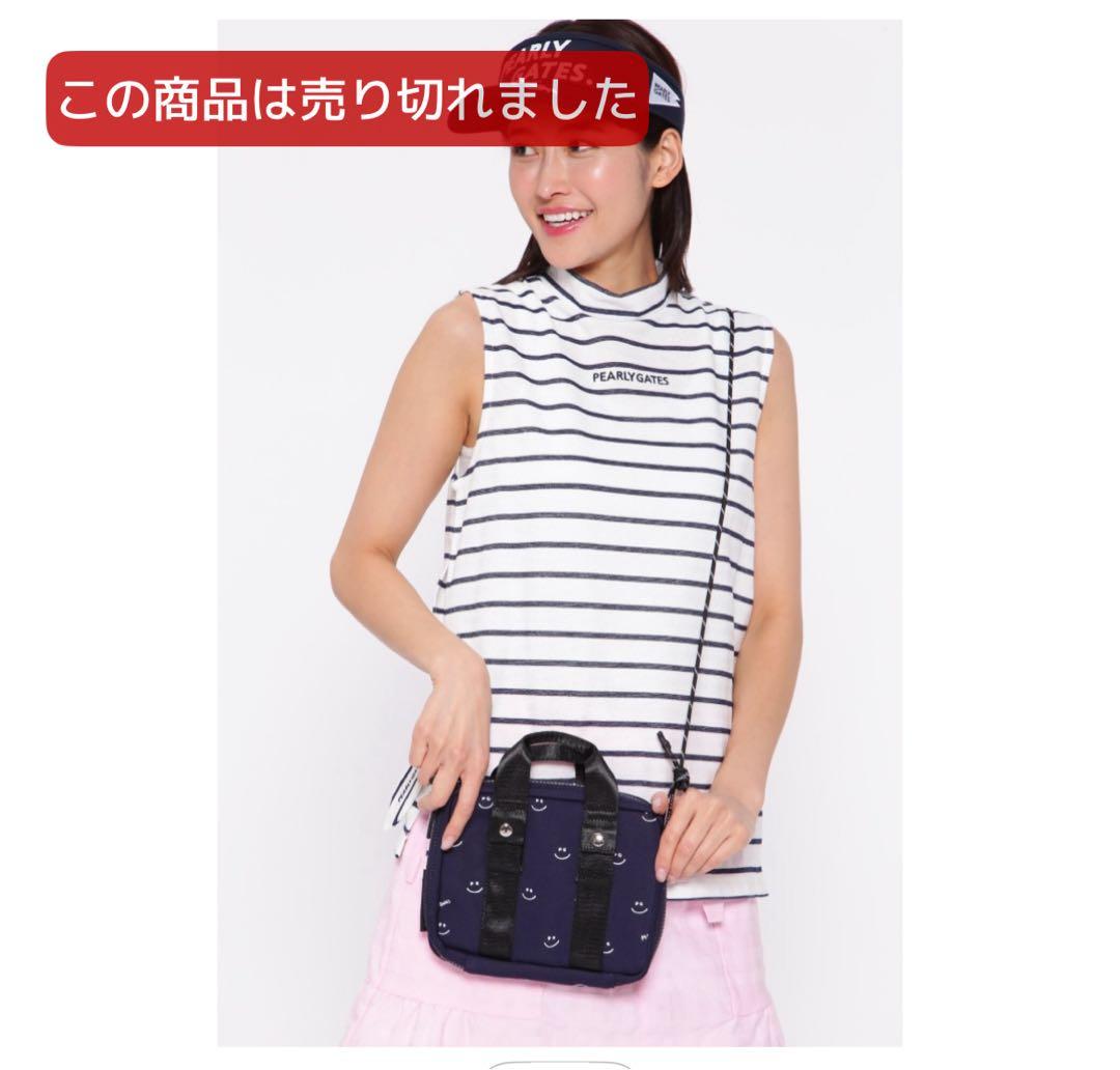 PEARLY GATES 大人スマイルラウンドポーチ ネイビー