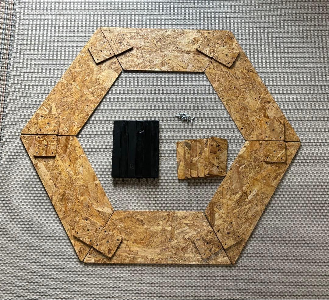 ヘキサテーブル65チークニス仕上げ　FH65t