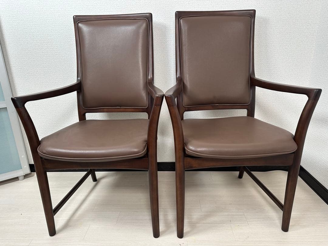 未使用品 オカムラ アームチェア ダイニングチェア 2脚セット ※i1※