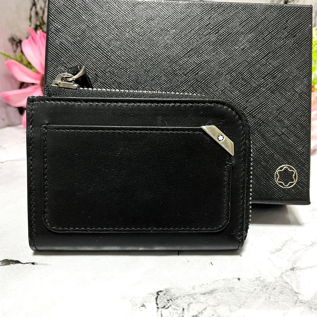【ほぼ未使用】MONT BLANC ケース ミニ財布 小銭入れ レザー