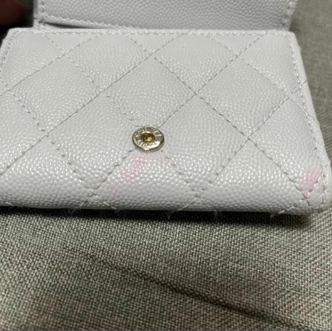 CHANEL 折り財布 ミニ財布 シャネル マトラッセキャビアスキン限定セール！