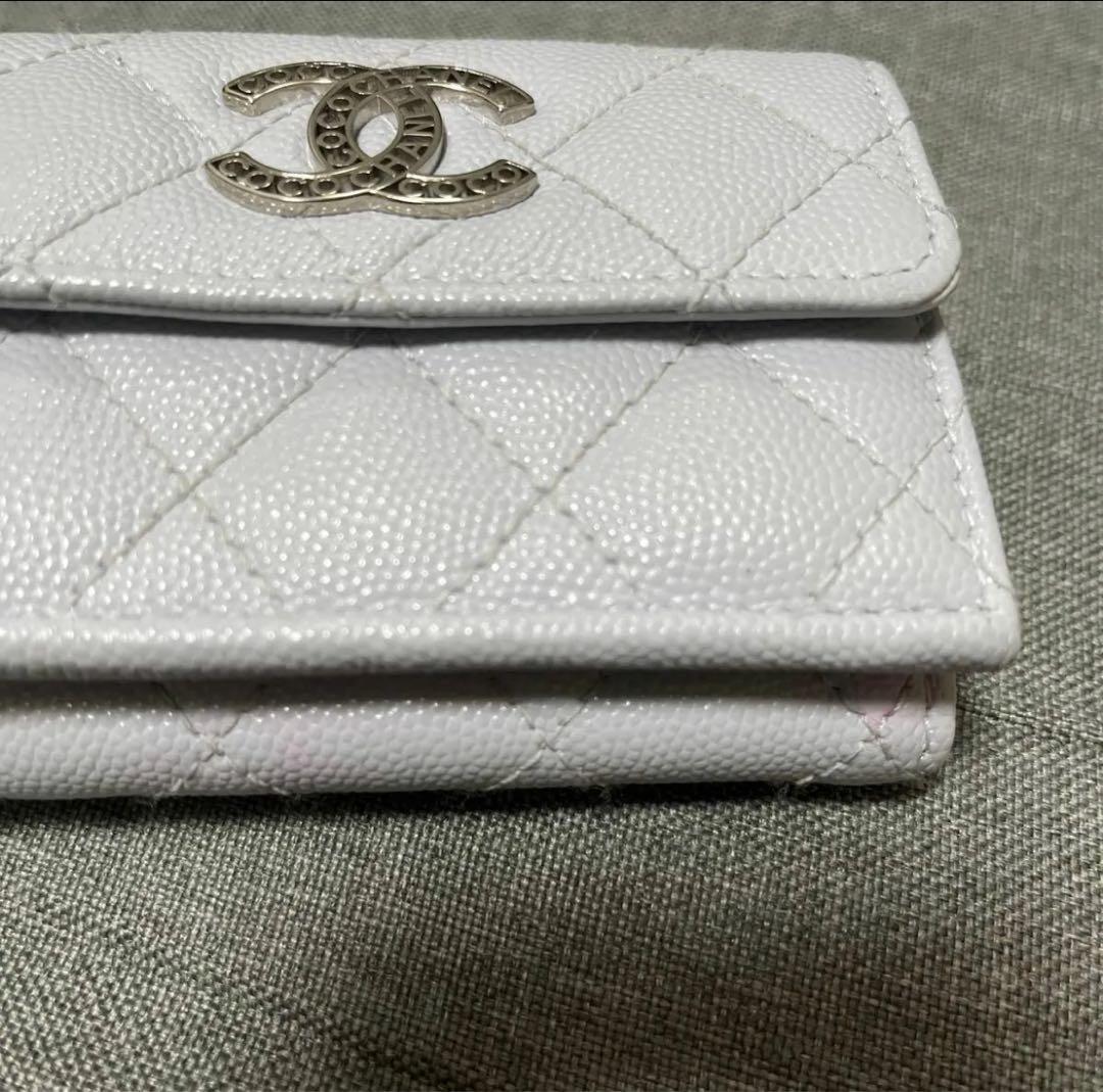 CHANEL 折り財布 ミニ財布 シャネル マトラッセキャビアスキン限定セール！