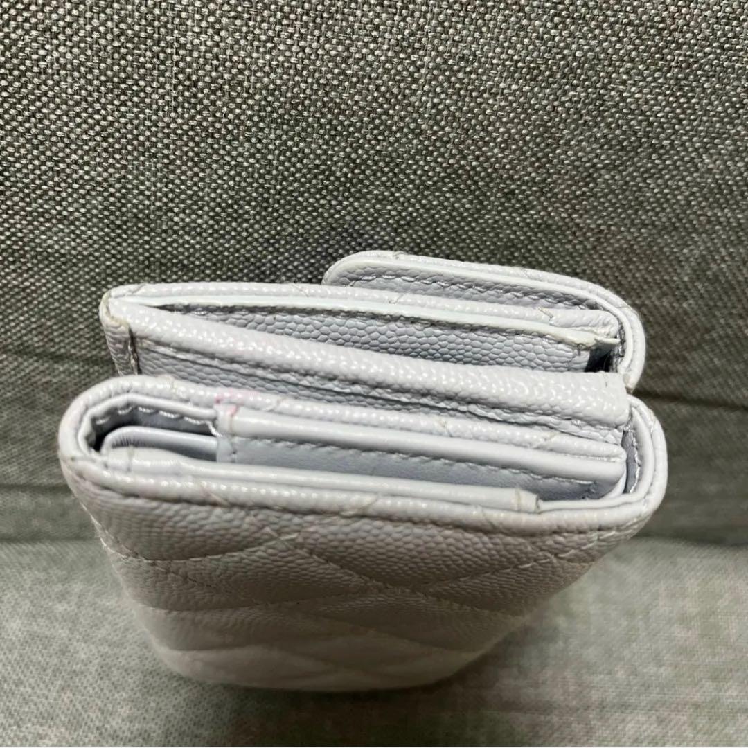 CHANEL 折り財布 ミニ財布 シャネル マトラッセキャビアスキン限定セール！