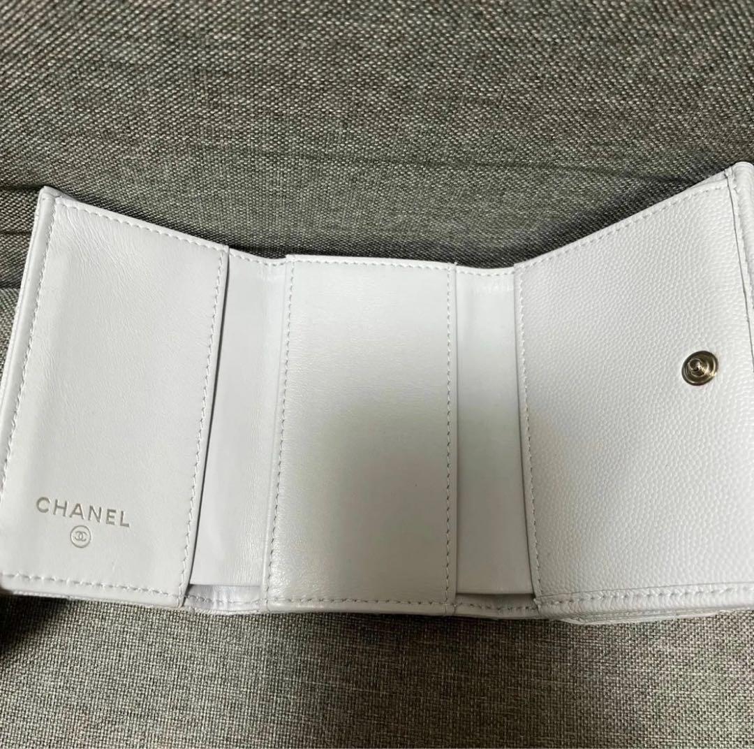 CHANEL 折り財布 ミニ財布 シャネル マトラッセキャビアスキン限定セール！