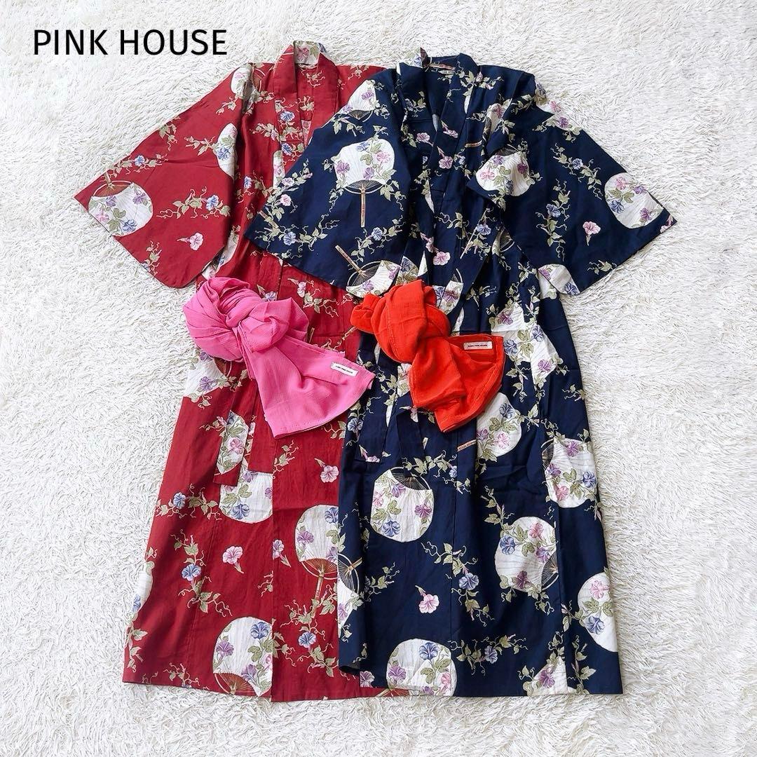 ピンクハウス　キッズ　浴衣　お揃いコーデ　2着セット　姉妹　お祭り　花火大会