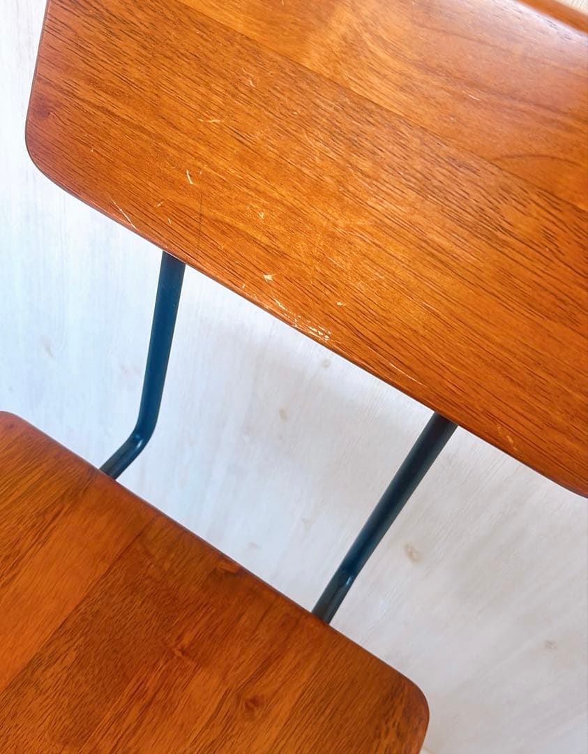 【綺麗】日本製 アイアン hinata TEKKI CRAFT 欅　ハイチェア