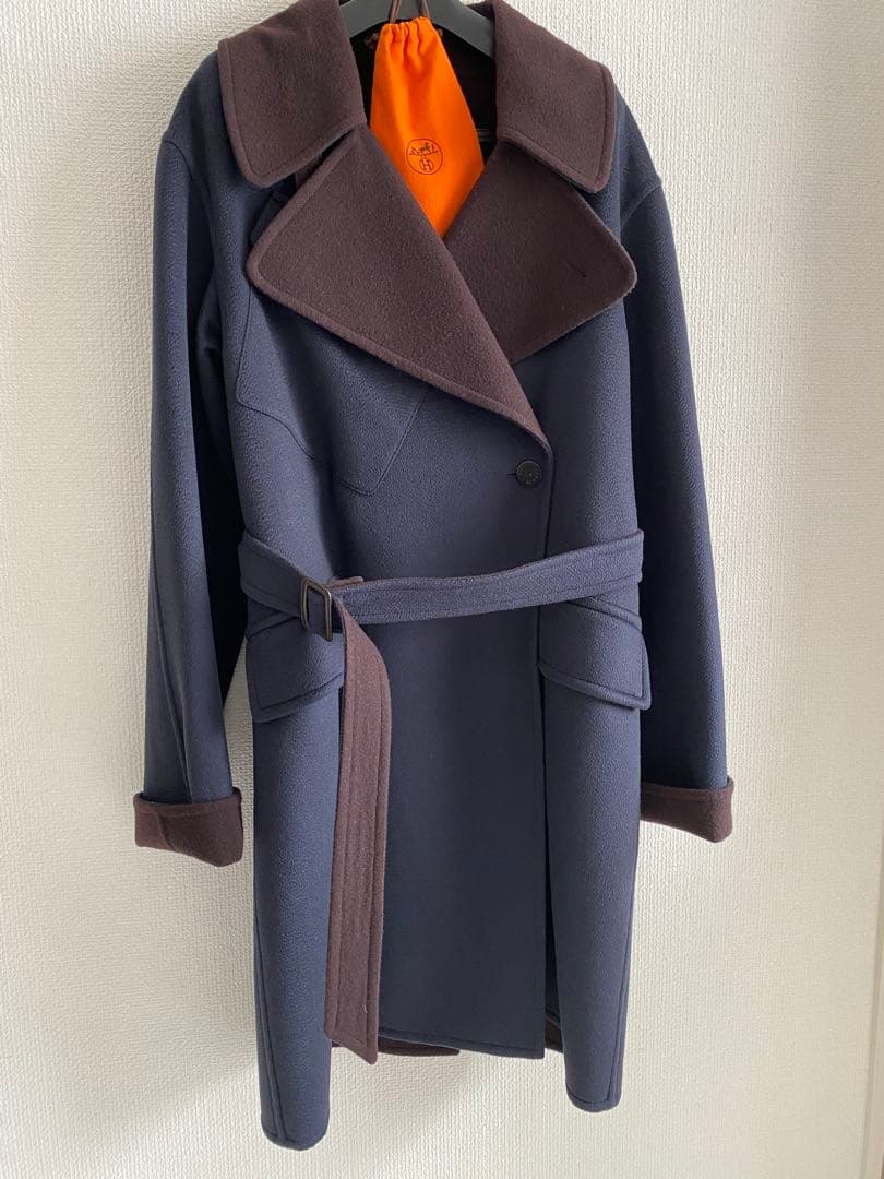 HERMES コート カシミヤ ヴィンテージ サイズ38 真贋済 正規品