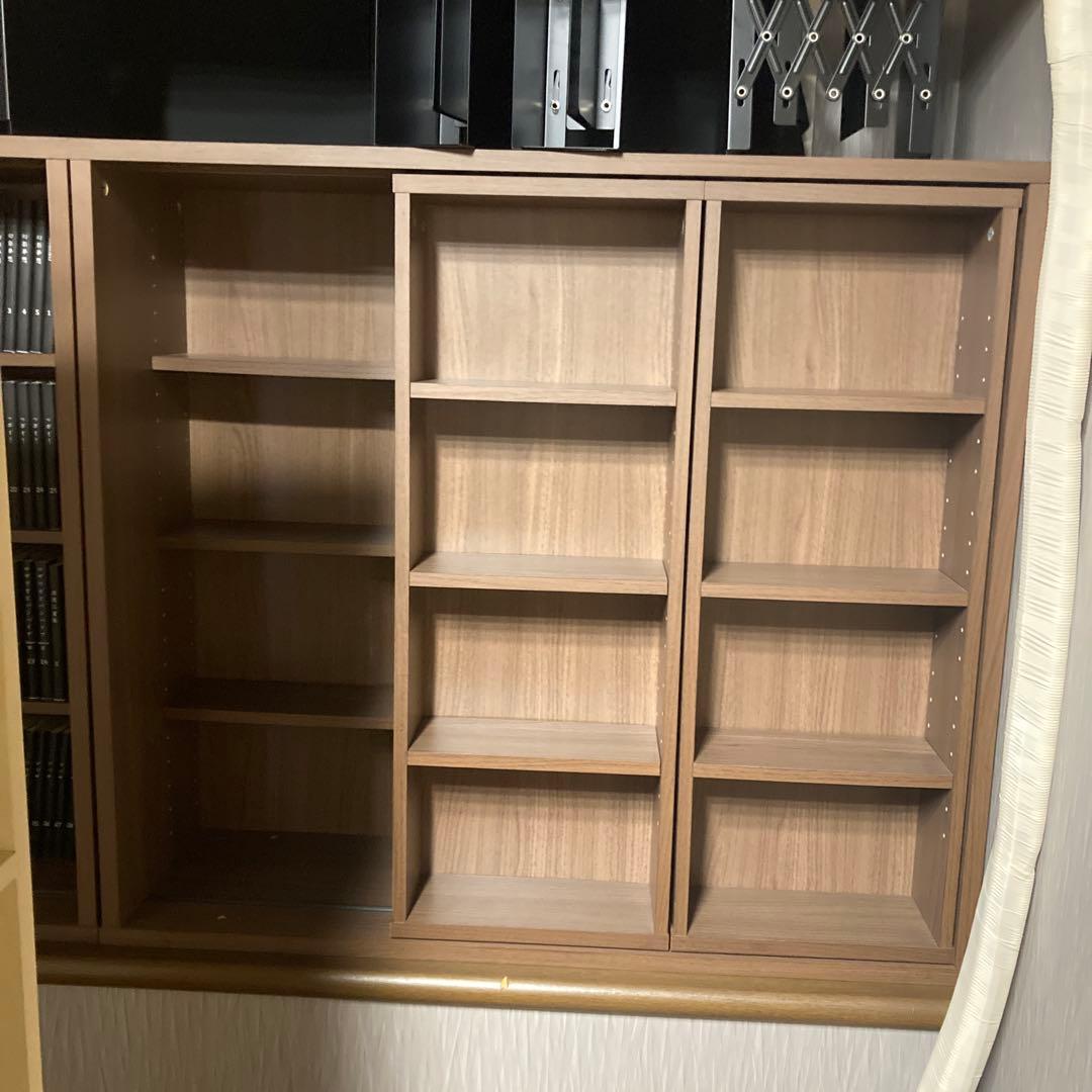 ニトリ 本棚 スライド式 テイルI 100MBR 幅100×奥行30×高90cm