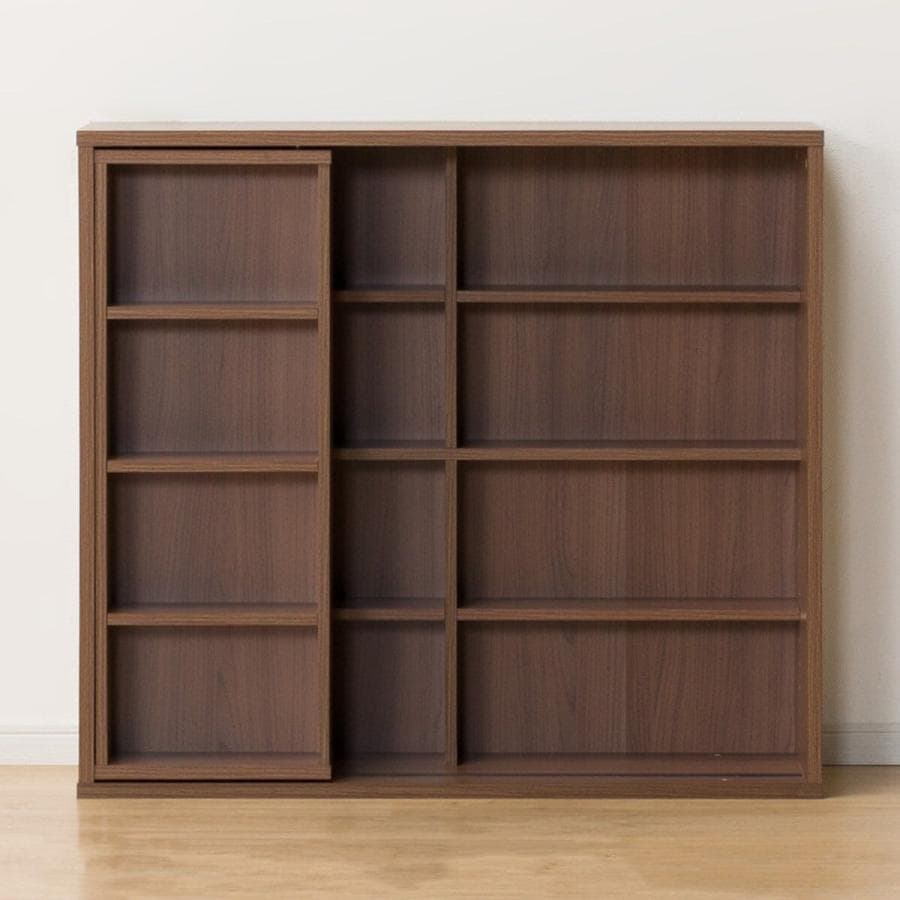 ニトリ 本棚 スライド式 テイルI 100MBR 幅100×奥行30×高90cm