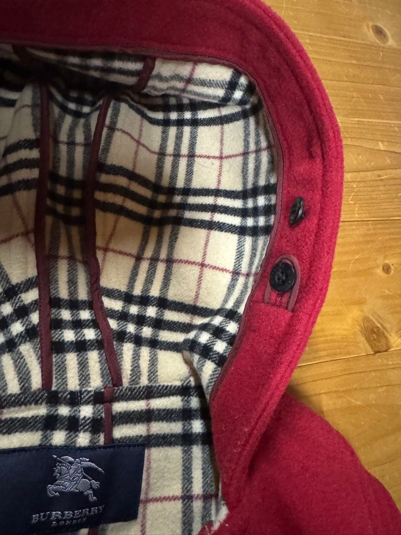 【最終価格】バーバリーロンドン　ダッフルコート 110A キッズ　赤