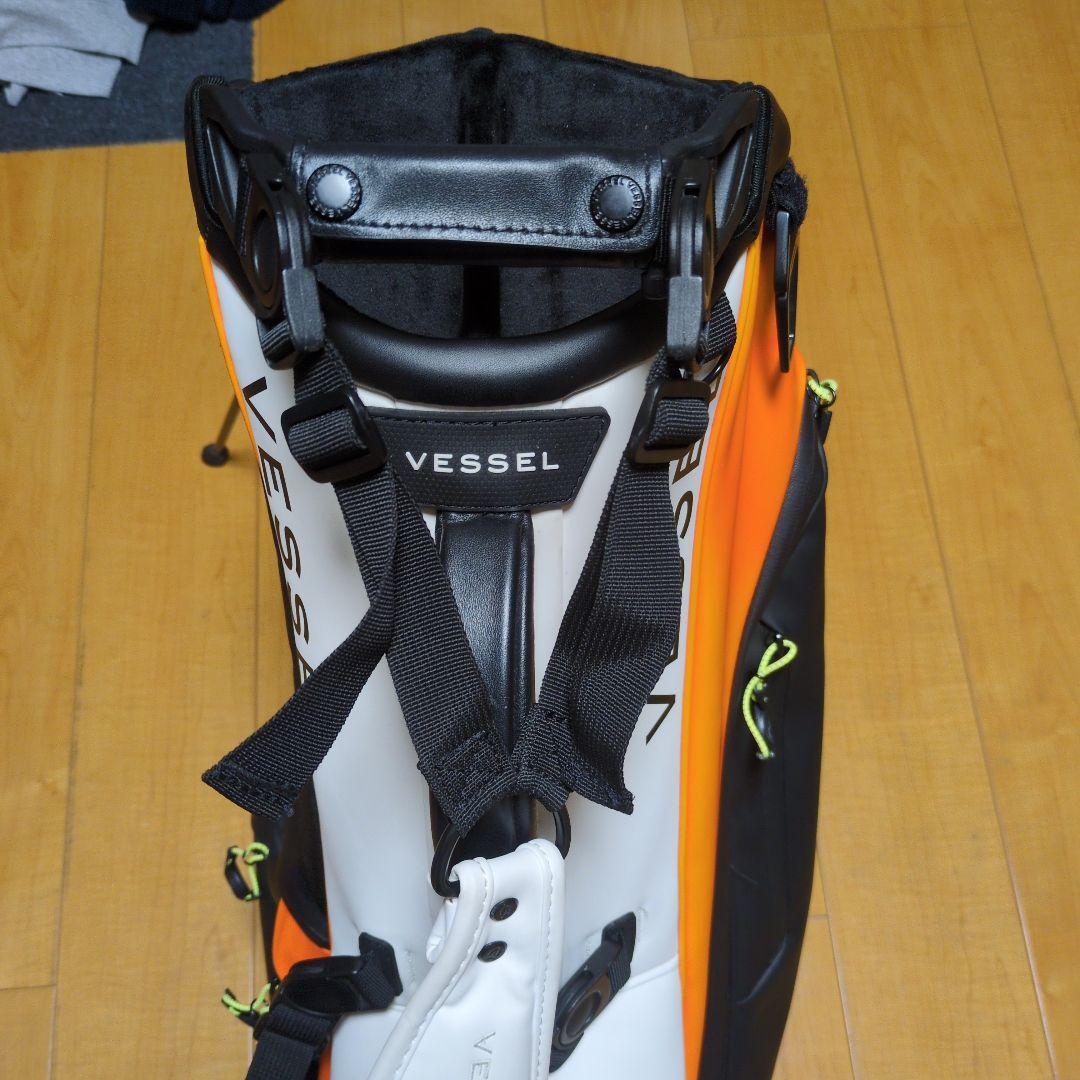 Vessel ゴルフキャディバッグ ホワイト/オレンジ