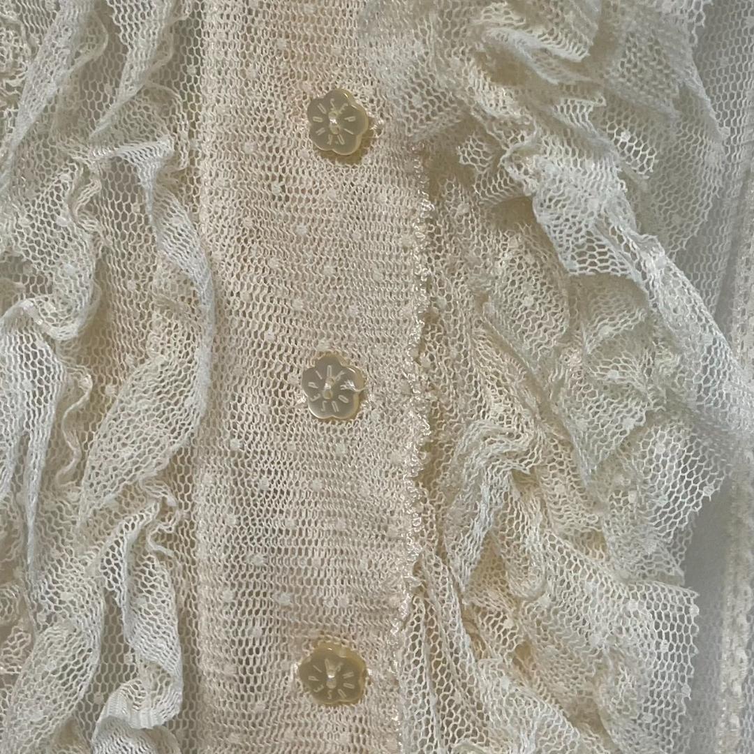 PINK HOUSE　ピンクハウス　フリル付き　ブラウス