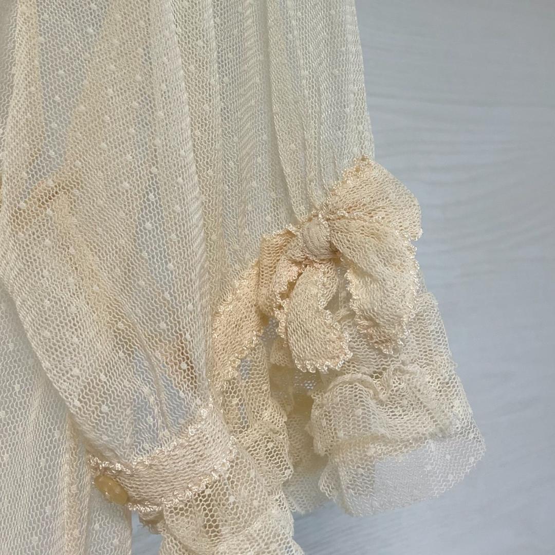 PINK HOUSE　ピンクハウス　フリル付き　ブラウス