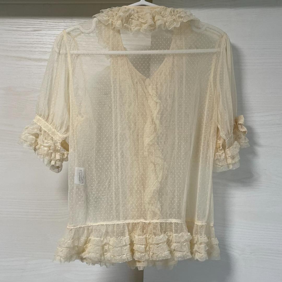 PINK HOUSE　ピンクハウス　フリル付き　ブラウス