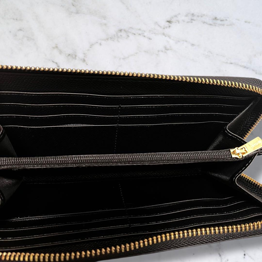 箱付き✨ COACH コーチ 長財布 ブラック レザー ゴールド ギフト 新品