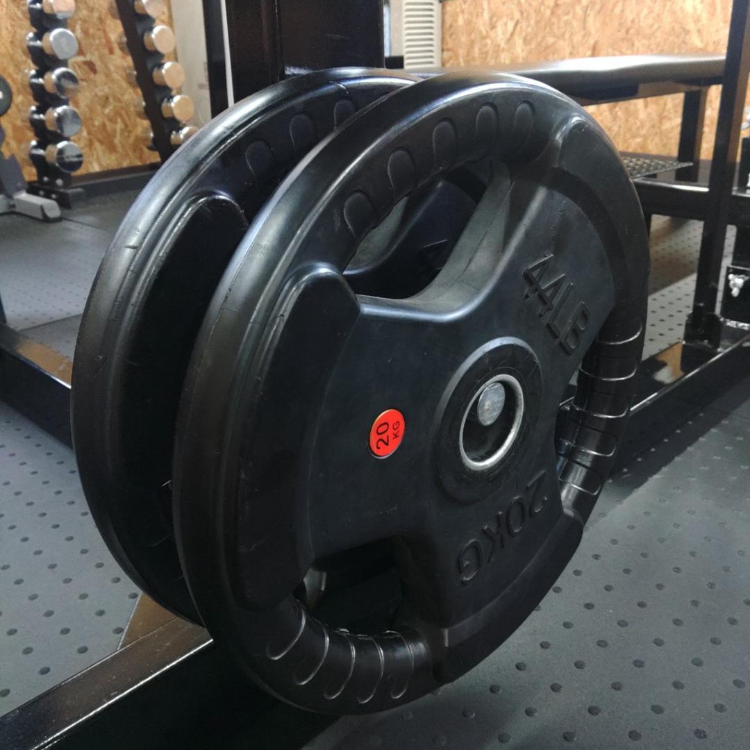 中古オリンピックラバープレート20㎏×4枚（引取り限定）