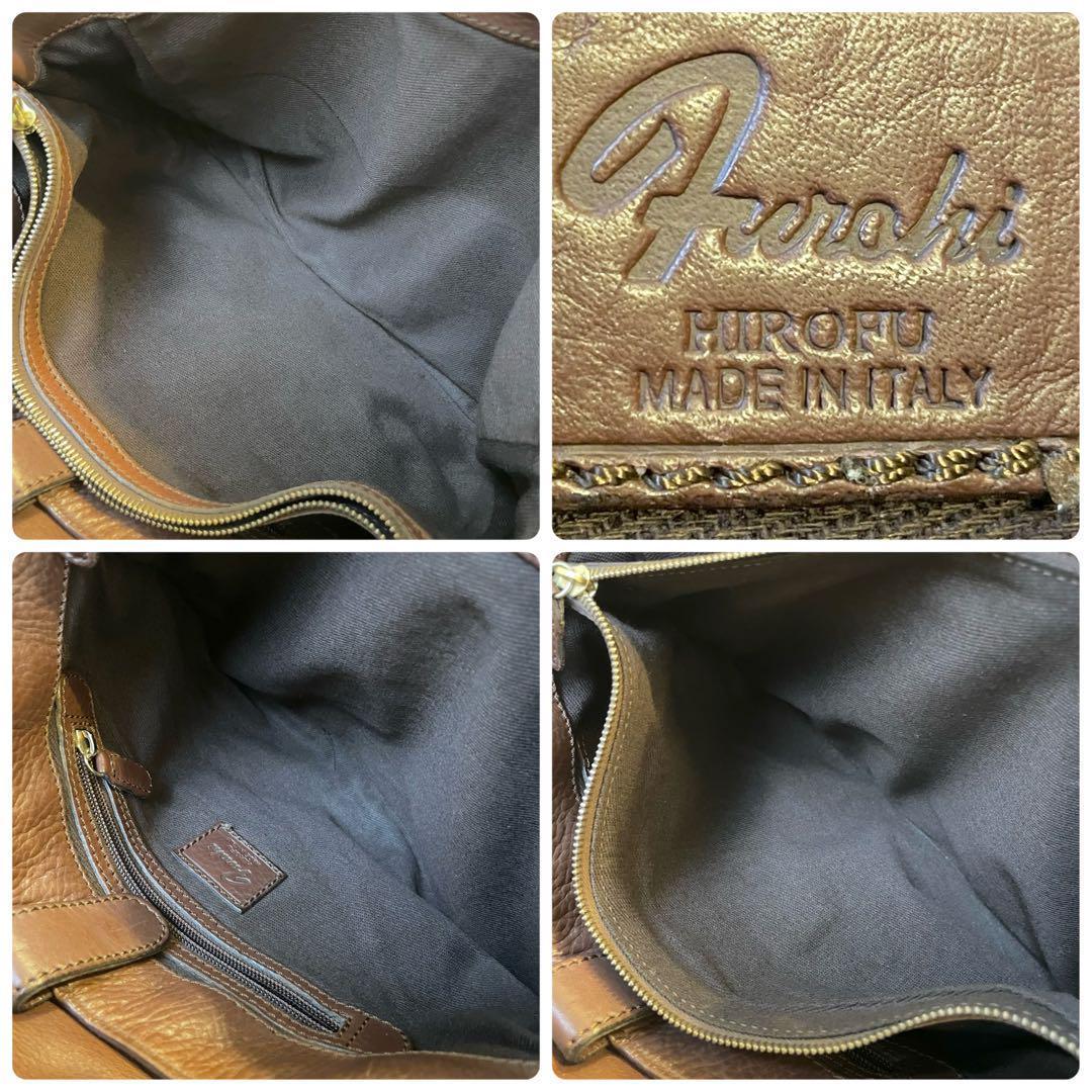 良品★HIROFU ショルダーバッグ メッセンジャーバッグ A4可 ブラウン