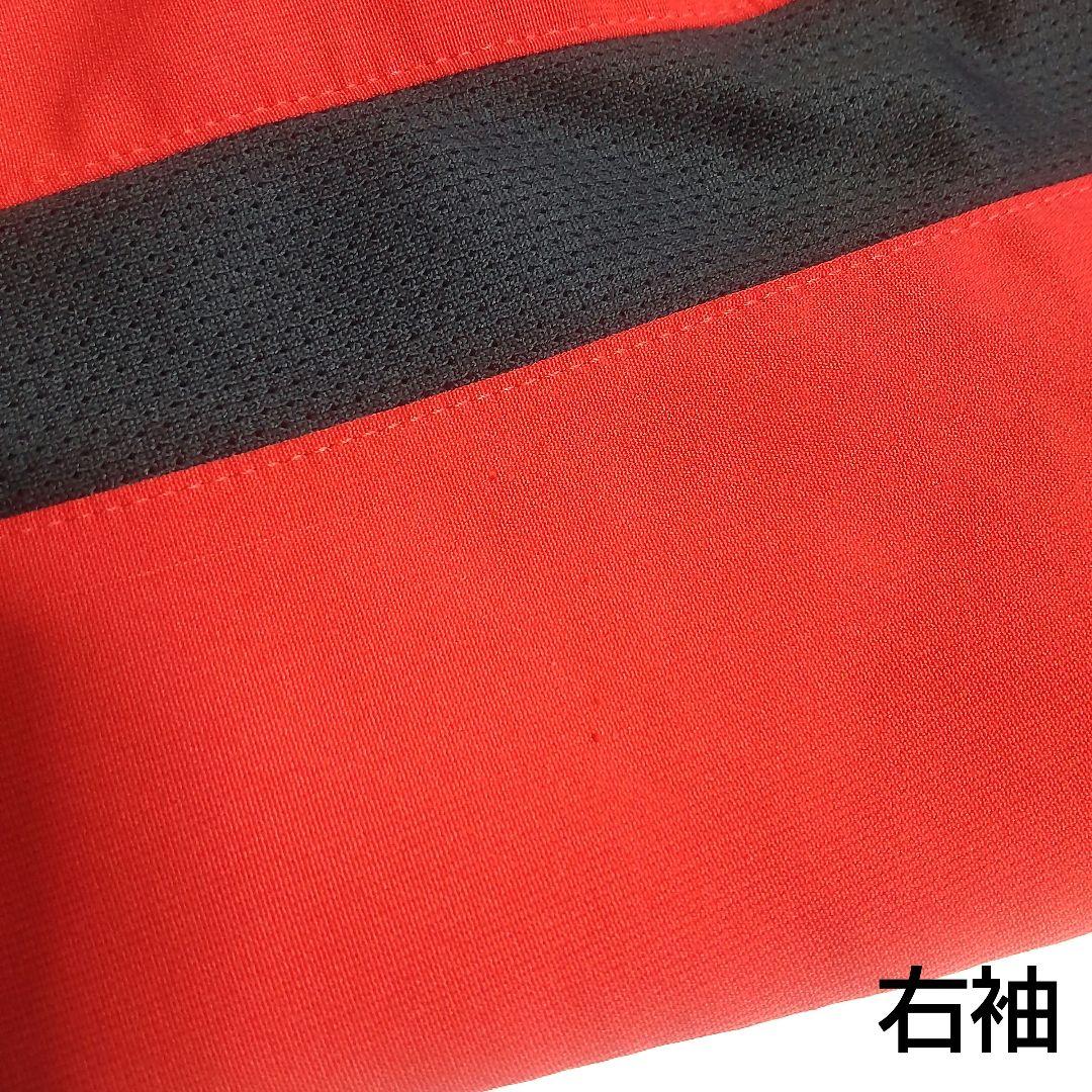 00s　アディダス　ACミラン　トレーニングウェア　ハーフジップ　赤　黒　O