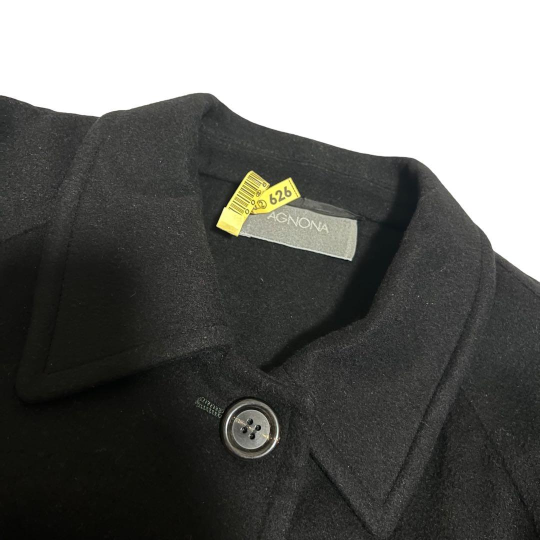 agnona アニオナ カシミヤ　コート　黒　大きいサイズ