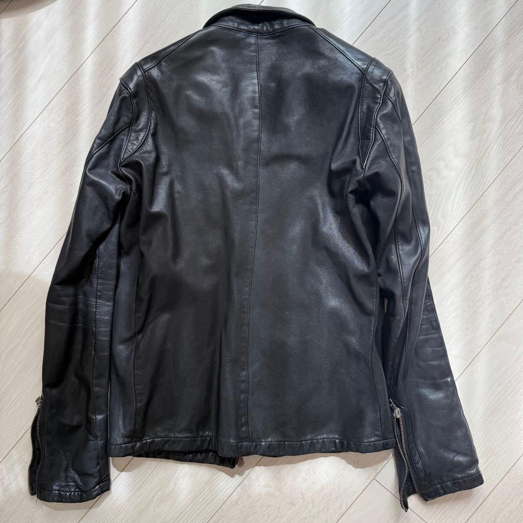 Edition トゥモローランド レザーシングルライダース 46ブラック 山羊皮