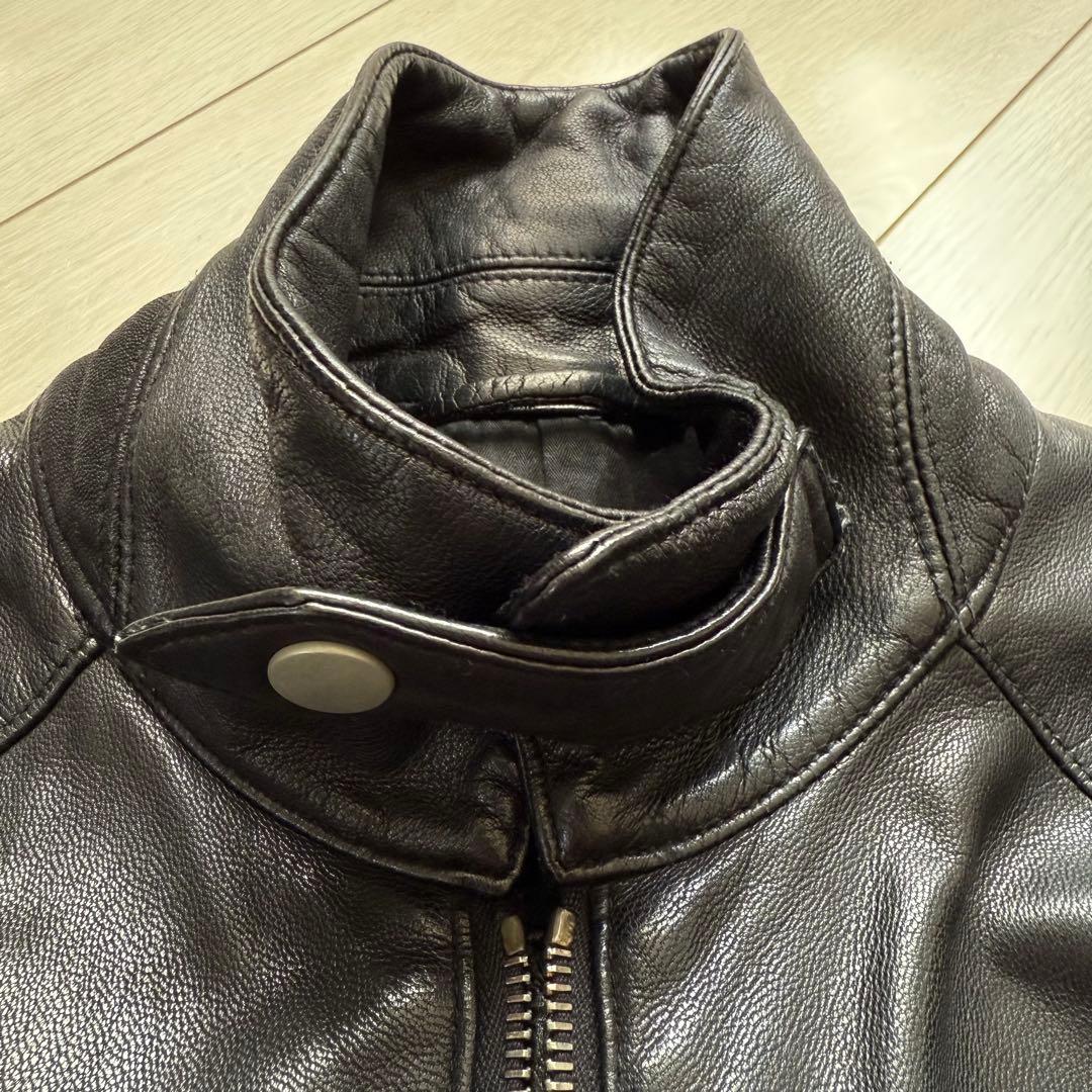 Edition トゥモローランド レザーシングルライダース 46ブラック 山羊皮