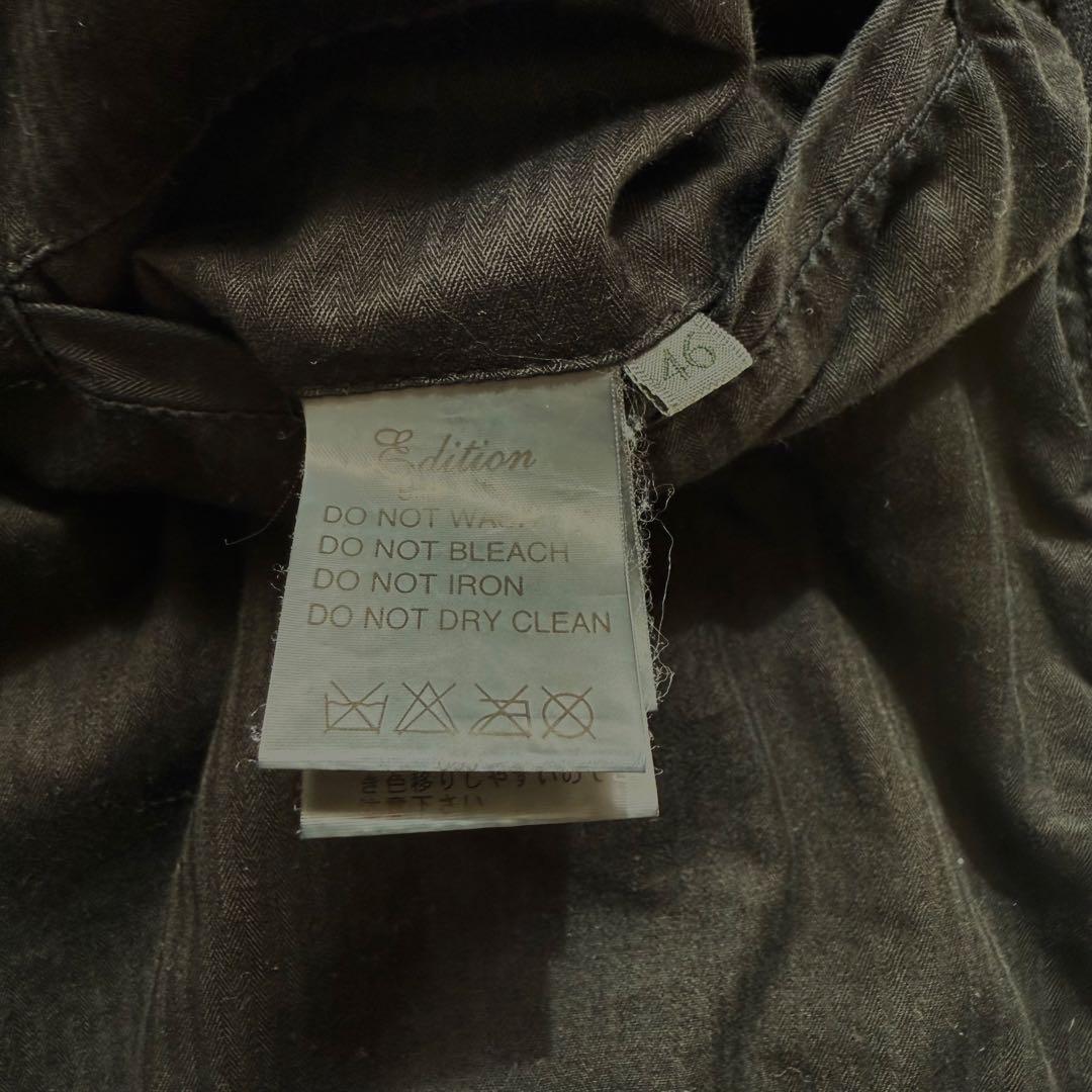 Edition トゥモローランド レザーシングルライダース 46ブラック 山羊皮