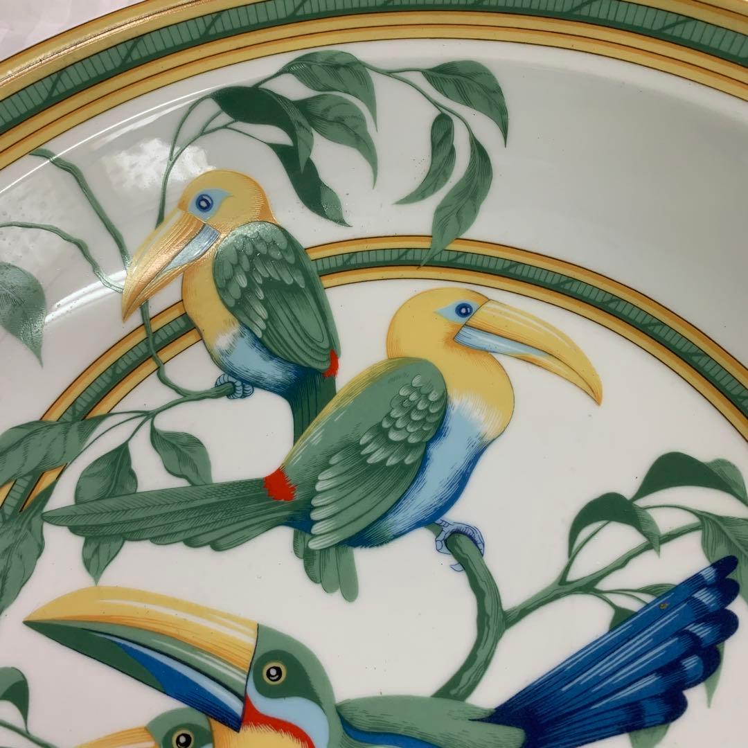 Q6)HERMES エルメス　トゥカン Toucans 大皿 皿 プレート