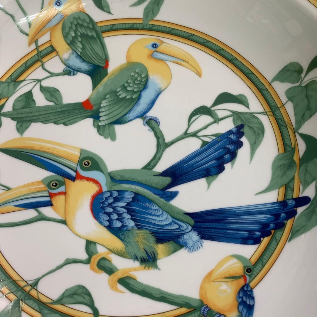 Q6)HERMES エルメス　トゥカン Toucans 大皿 皿 プレート
