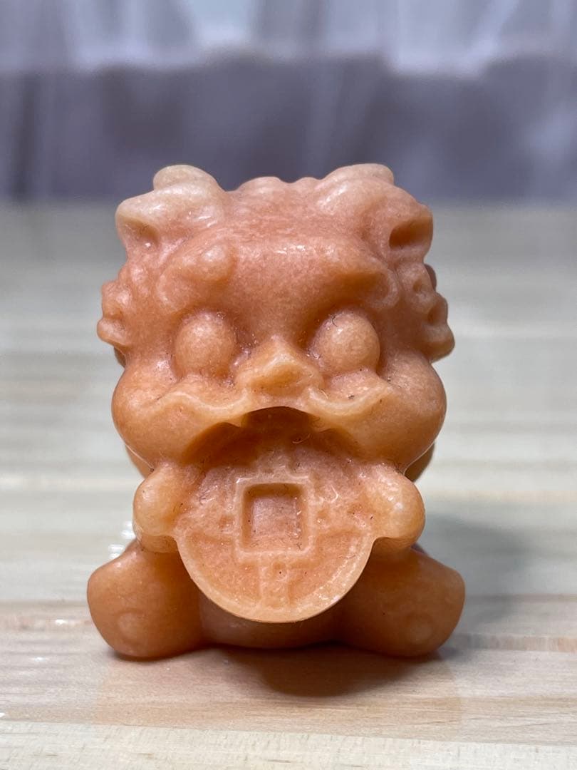 天然石サンストーン　龍亀　と　呑金獣　お金食い子　2点セット