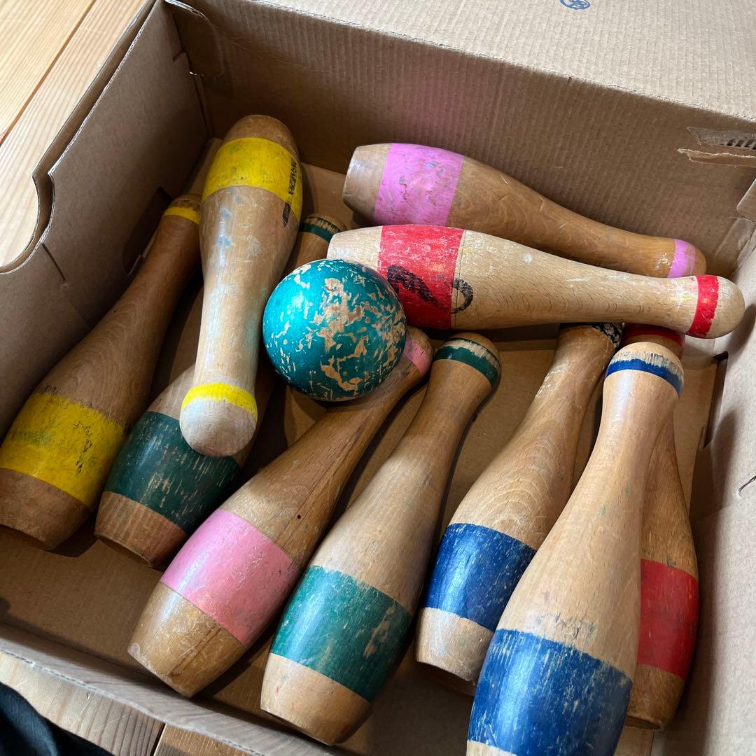 ヴィンテージ木製ボーリングセット