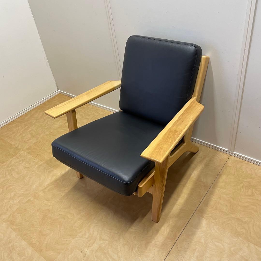 ウェグナー GE290② リプロダクト 革 レザー ソファ チェア 椅子 1人掛