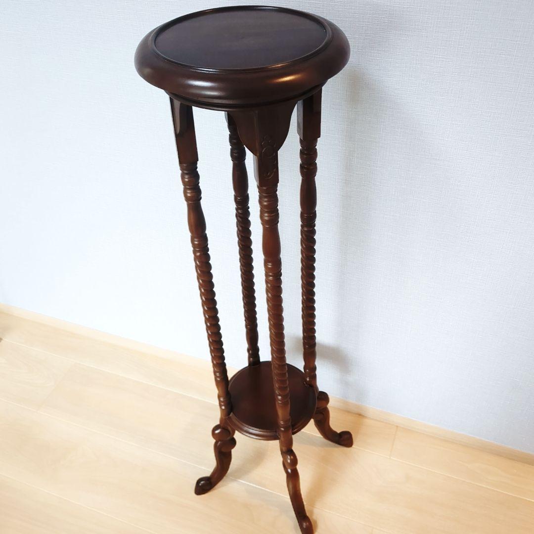 英国　イギリス　ツイストレッグ　フラワースタンド　花台　アンティーク　H